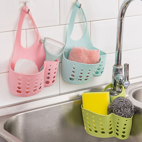 Kitchen sink drain dish rack hanging basket faucet sponge storage shelf dishwashing dishwasher pool no drilling storage basket