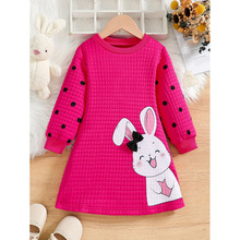 V 87374 Rabbit print girls dress ����ӡ��Ůͯȹ�羳���u