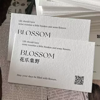 花店贺卡简约英文卡片鲜花装饰卡片花艺生日祝福卡贺卡ins风定制