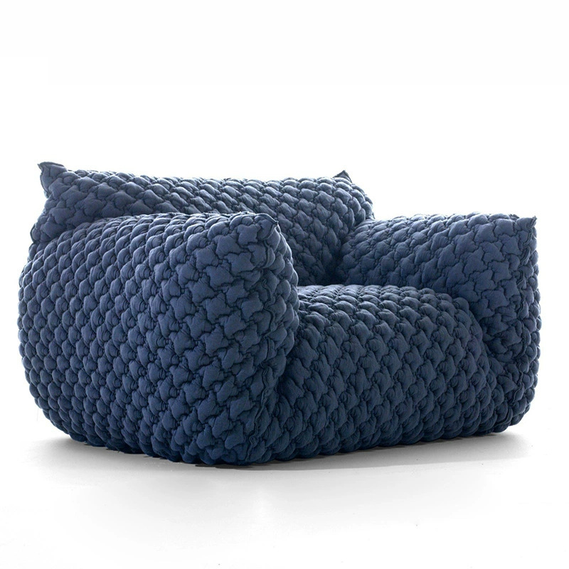 Diseñador de red azul grasa sofá silla sala de estar balcón sofá de tela individual italiano silla de relajación perezosa minimalista