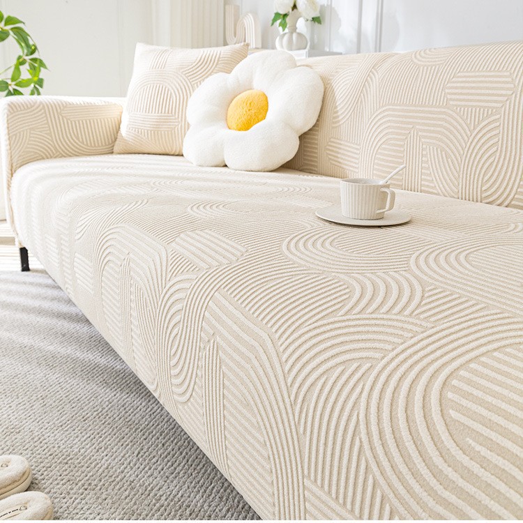 Funda de sofá de estilo crema de alta calidad Funda universal con todo incluido Funda de sofá perezoso universal de cuatro estaciones Cubierta de tela anti-rasguño