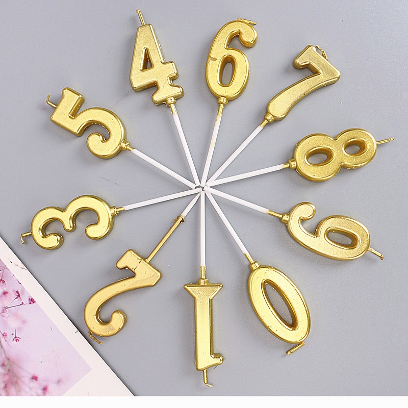 50 velas de cumpleaños digitales de color aniversario de oro caja creativa para niños decoración de pastel velas pequeñas