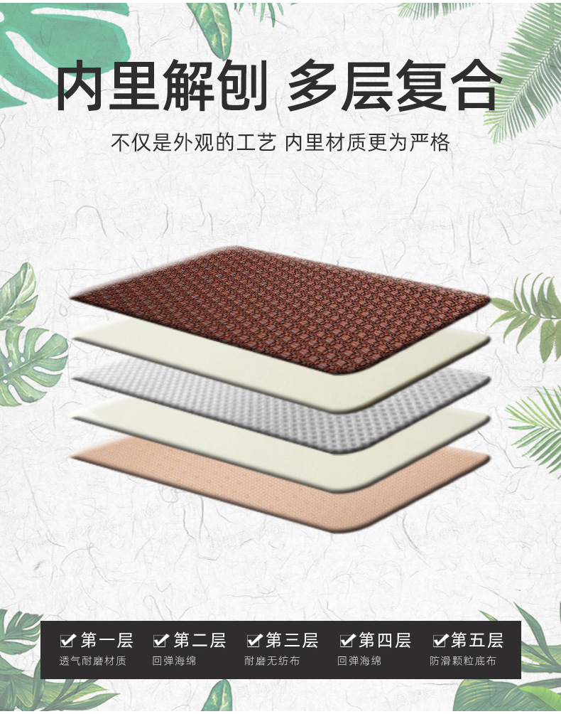 Cross-border drop shipping: Summer car seat cushion set, featuring breathable ice silk material, a three-piece set, non-slip design, and thickened padding for all-season use