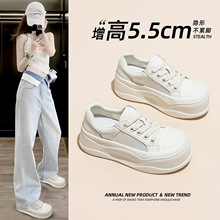 小白鞋女2026年夏季新款厚底增高百搭透气网纱休闲轻便网红运动鞋