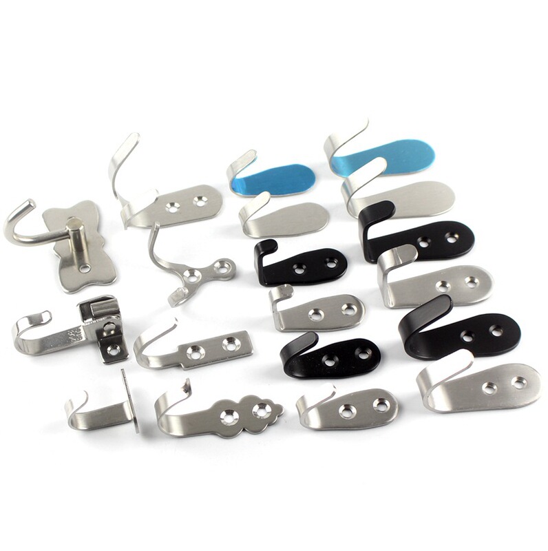 Simple (metal material) stainless steel hook single hook solid clothes hook family hotel bathroom pendant clothes hook Simple (metal material) stainless steel hook single hook solid clothes hook family hotel bathroom pendant clothes hook