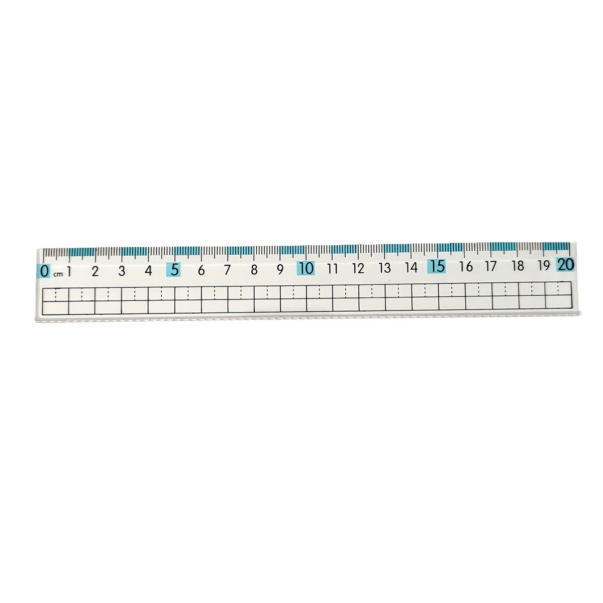 Regla de miopía grosada de gran tamaño escala de rejilla regla recta para estudiantes de primaria con 20cm con líneas onduladas 15cm