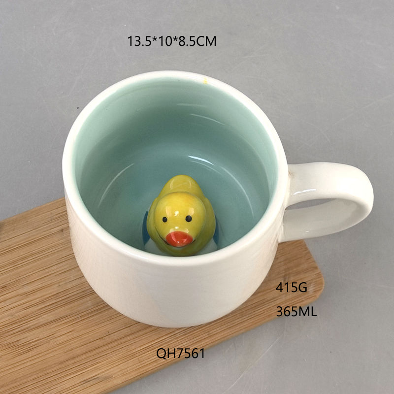 Taza de agua de cerámica de dibujos animados lindo taza 3D taza de dinosaurio taza de café verde taza de dinosaurio creativo