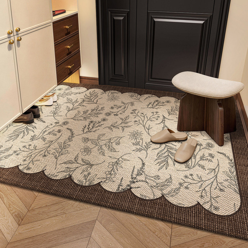 French-style linen floor mat, entrance door mat, anti-slip mat for scraping off dirt and sand, home use, dirt-resistant and wear-resistant doorway mat French-style linen floor mat, entrance door mat, anti-slip mat for scraping off dirt and sand, home use, dirt-resistant and wear-resistant doorway mat