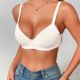 Europe and the United States cross-border special for light and thin soft breathable bra big chest show small gathered upper support steel ring closing accessory breast underwear women