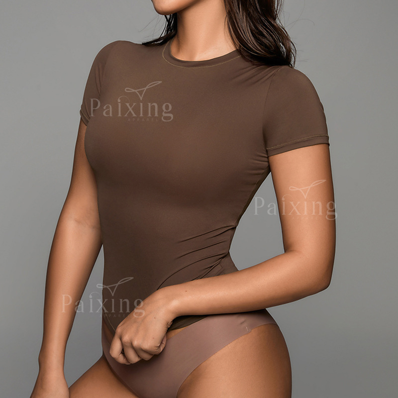 Skinns Popular Tops Are Slim, Comfortable and Cool, Seamless Short-Sleeved T-Shirts, Autumn and Winter Round Neck Bottoming Shirts, Women's Tops