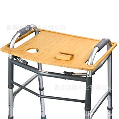 竹製高齢者歩行器トレイ折りたたみ式高齢者歩行器ディナートレイ取り外し可能な木製折りたたみ式ダイニングテーブル