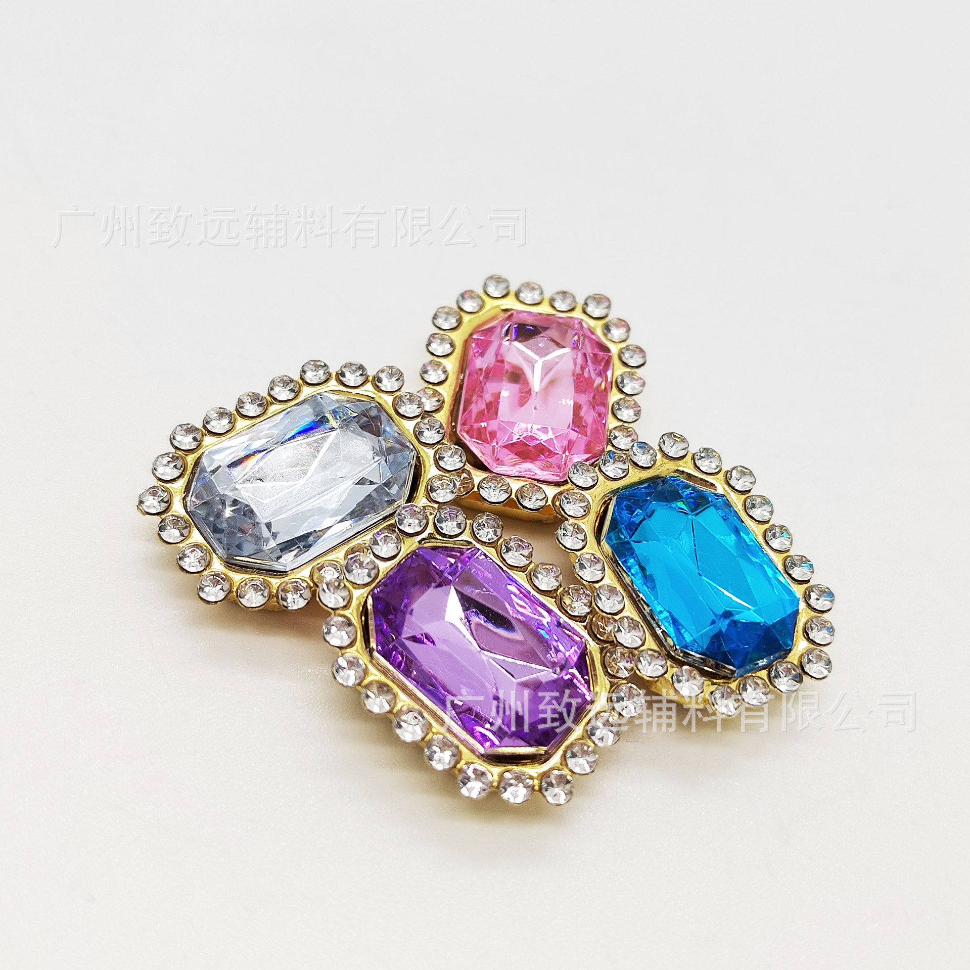 Adornos de pedrería para vestido de novia, hechos a mano, con forma de gota de agua, chapados en oro, octogonales, cuadrados, de 15x20 mm, para coser o pegar.