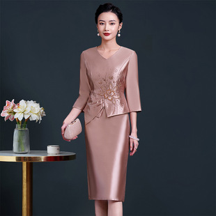 2025 Spring and Autumn New Noble Foreign Style Mother Wedding Dress High-end dress Young Happy Mother-in-law Wedding Dress