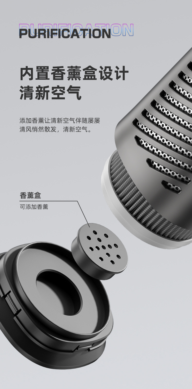 New Car Air Purifier USB Portable Car Odor Removal Second-Hand Smoke Dust Mini Air Purifier