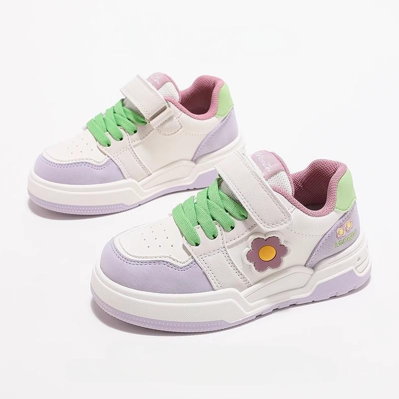 Calzado deportivo para niña 2025 otoño nuevo calzado deportivo zapatos casuales para niños moda para niñas zapatillas de deporte de todo fósforo para niños grandes