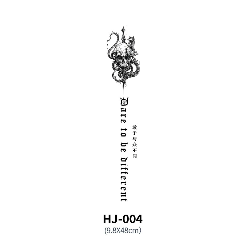 Waterproof tattoo stickers, sexy herbal sticker, long-term effect, English letters