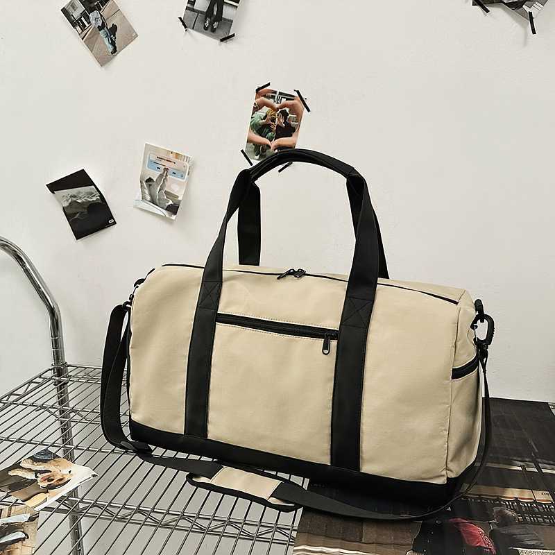 Bolsa de ejercicios transfronterizos con logotipo de impresión, bolsa de viaje de gran capacidad, bolsa deportiva de almacenamiento de zapatos independiente, bolsa de viaje