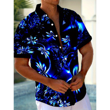 P 54062 Hawaiian floral print shirt �����Ļ���ӡ������