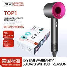 跨境110v美规吹风机高速大功率智能数显负离子护发吹风筒一件代发