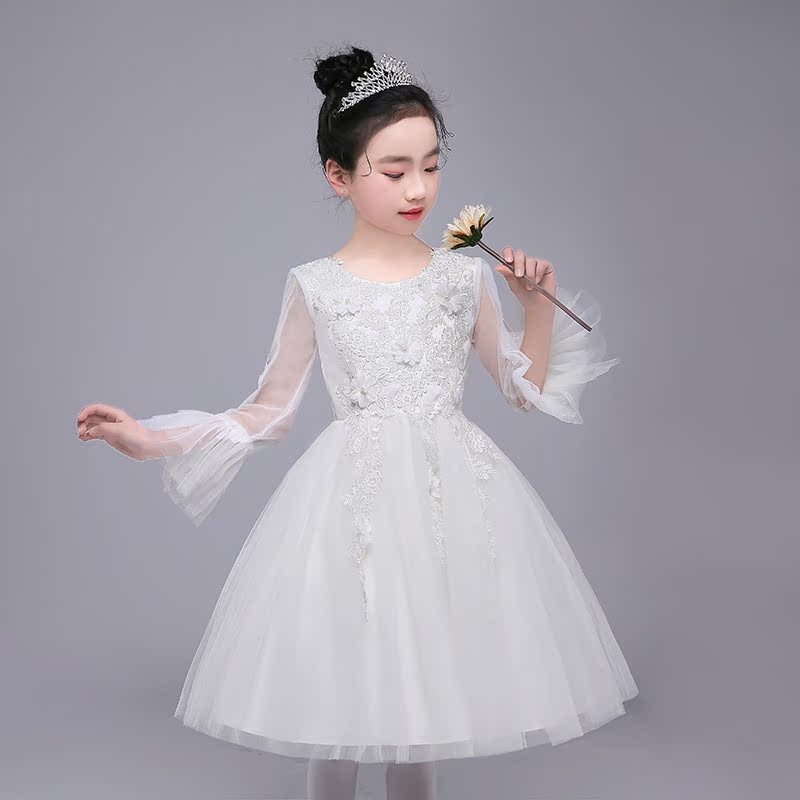 Vestido de niña nuevo vestido de princesa de alta calidad vestido de novia vestido de espectáculo de pequeño anfitrión vestido de piano