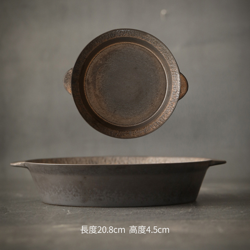 Platos de comidas occidentales, platos de estilo japonés creativos, platos de cerámica hechos a mano, platos de sopa y filete
