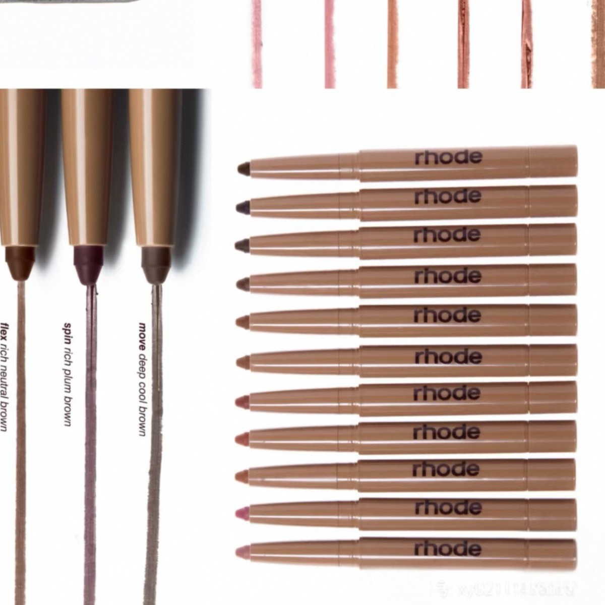 Rhode Hailey nuevo lápiz de labios de polipéptido sedoso de doble cabeza 0.75g