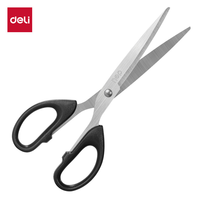 Tjeras de mano, tijeras de papel, suministros de oficina, artesanía de acero inoxidable, cabeza redonda sin punta, tijeras grandes, medianas y pequeñas.
