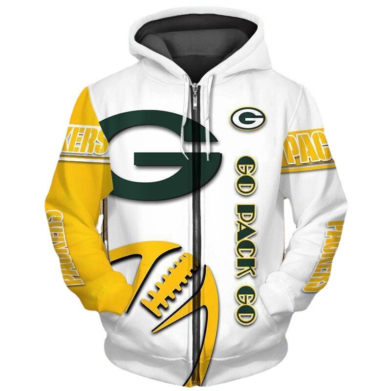 Amazon NFL peripheral rugby zipper coat couple 3D digital printing sweater fleece-lined hoodie US Amazon NFL peripheral rugby zipper coat couple 3D digital printing sweater fleece-lined hoodie US