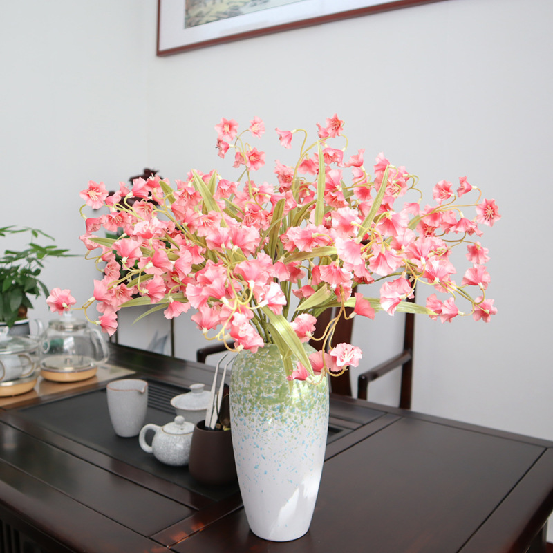 模擬高品質 3 枝風鈴花の枝花束ホームハイエンドソフト装飾花撮影小道具花瓶フラワーアレンジメント|undefined