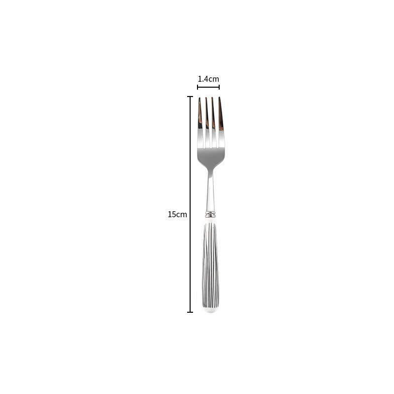 K05 햅번 바람 수직 라인 과일 포크 * opp 포장