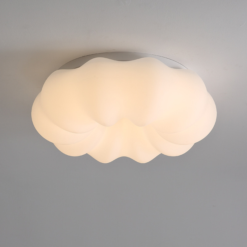 Nordic White Cloud Chandelier Creative Full Spectrum Living Room Bedroom Children's Pumpkin Lamp Persimmon Lamp Ceiling Lamp