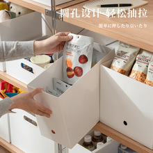 日式直角收納盒帶蓋帶滑輪多功能組合塑料廚房櫥櫃置物架抽屜式