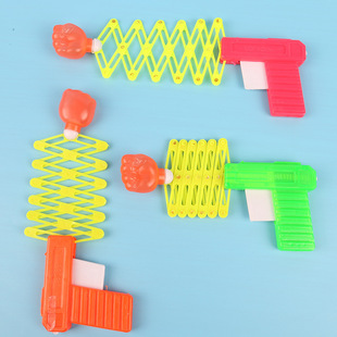 Novelty Magic gun telescopic boxing gun plastic gun toy children's classic toy push hot sale push gift
