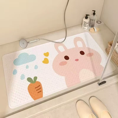 Avtomobil döşəmə paspasları — Toilet Bathroom Floor Mat - rabbit-carrot-no-14-3565cmanti-slip-and-safe-bathing