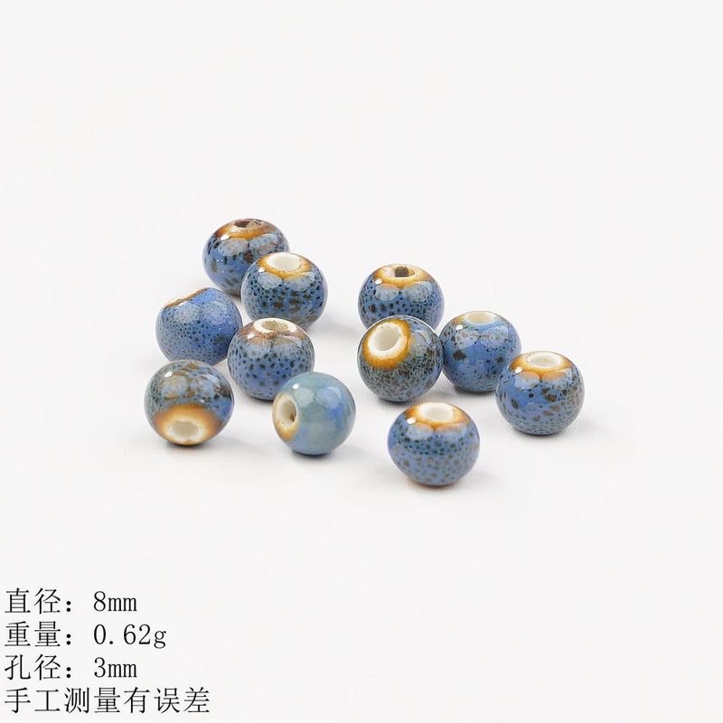 8 ミリメートル花釉ルースビーズ景徳鎮セラミックネックレスブレスレットカラフルなビーズクリエイティブ手作り diy 材料メーカー卸売|undefined