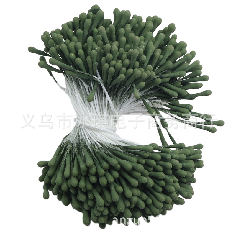 2 mm, 390 piezas, núcleo de flor mate, flor artificial, estambre de yeso ecológico, material para rosas y lirios, cabezal a juego