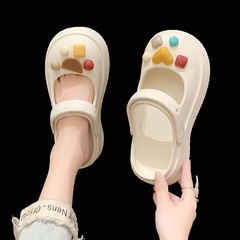 Sandal for women, worn outside Mary Jane hole shoes, heightening active shoes, dormitory anti-odor, anti-slip, breathable, waterproof cool slippers