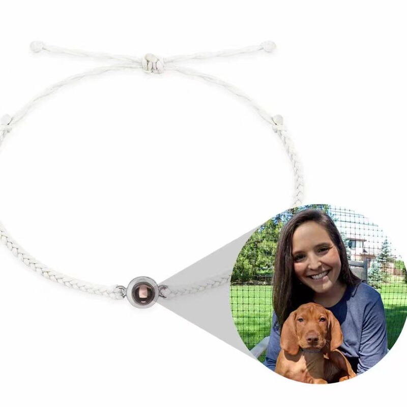 Cross-border foreign trade new 100 languages I love you nano projection bracelet photo custom color photo jewelry