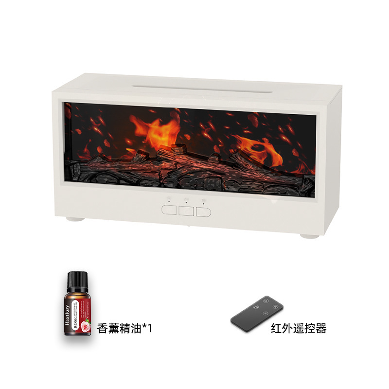 仿真火焰香薰机加湿器智能跨境USB精油创意炫彩火山壁炉香薰机|undefined