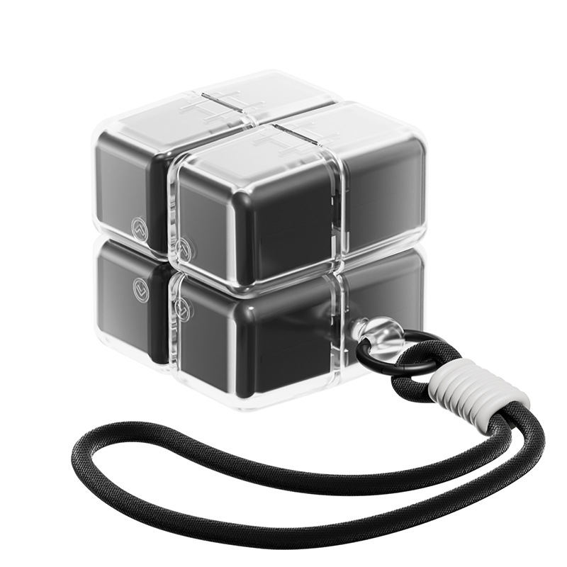 Caja de medicamento de cubo magnético de absorción personalizada portátil con cuerda de suspensión, caja de paquete, caja de almacenamiento de medicamentos de tres comidas al día