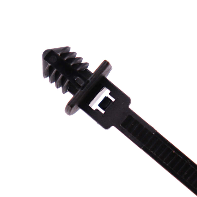 插销式异形扎带螺旋状固定头杉树头配件cable tie汽车扎带
