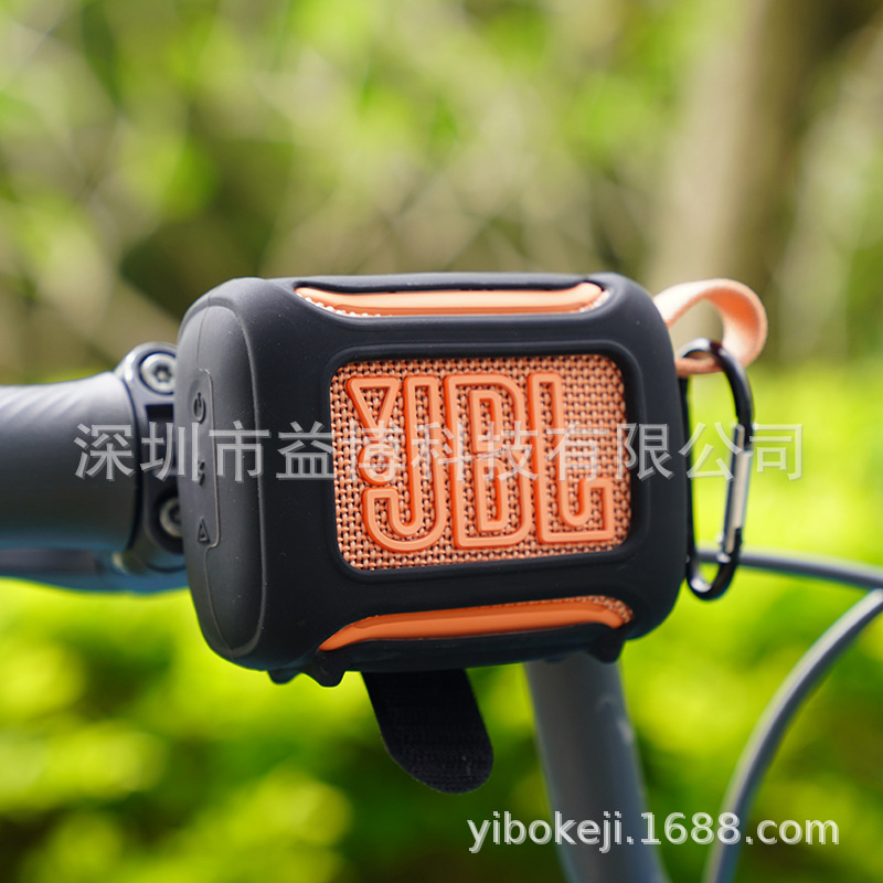 Suitable for Jbl Go 5 Bluetooth Speaker Silicone Case, Bluetooth Speaker Outdoor Sports Bicycle Anti-Fall Original Waterproof Case