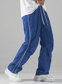 High Street Combat Rain Pants for Men - 2025 Spring and Summer New Arrival American Striped Quick-Dry Work Pants for Sports and Casual Wear