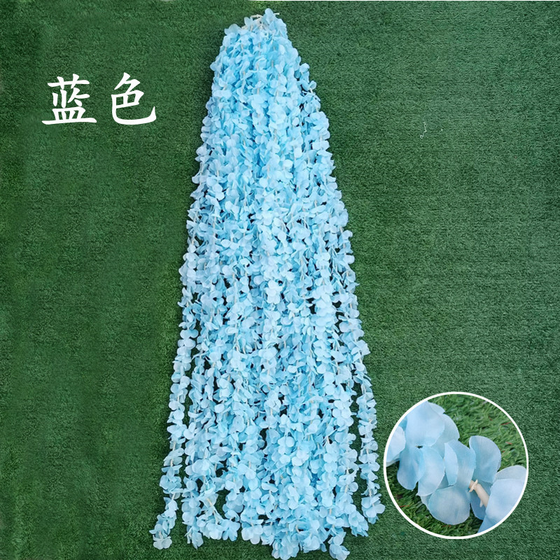 Decoración de la boda flor artificial imitación cadena de orquídeas tiras de flores de glicina decoración de techo de auditorio de bodas plástico orquídea falsa