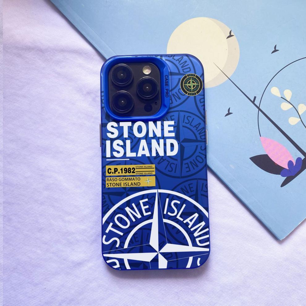Stone Island Shockproof PC Label IMD Wholesale Mobile Phone case for iPhone 17 16 15 14 Plus 13 12 11 Pro Max case