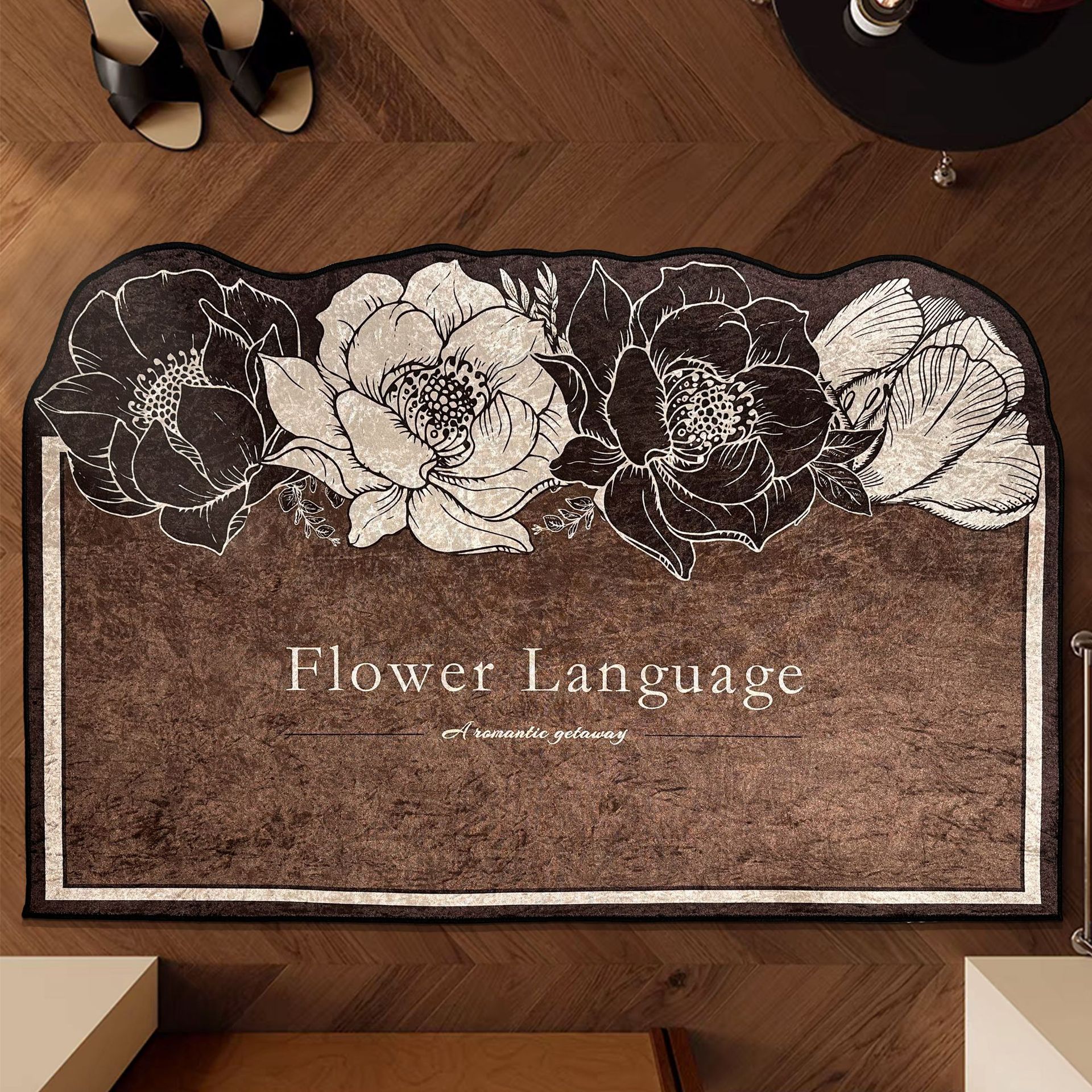 High-End Entrance Door Mat, Non-Slip, Wipeable, Stain-Resistant for Indoor Use, Household Foot Mat, Customizable, Waterproof Foyer Carpet