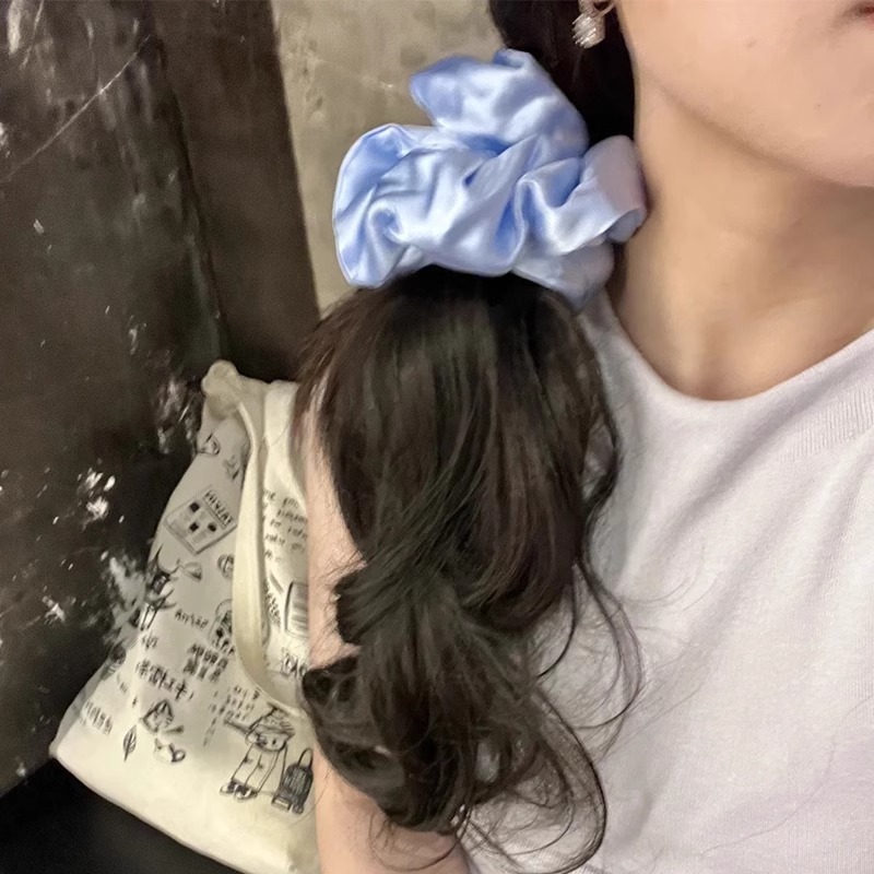 Fan Bingbing con almohada para dormir anillo de cabello de satén femenino cuerda de cabello de intestino grueso temperamento retrógrado cuerda de cabeza de banda de estómago grande