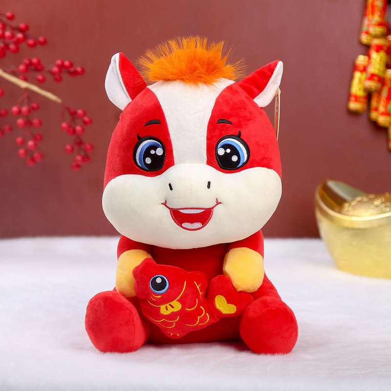 刺绣五彩马挂件马年吉祥物毛绒玩具小马挂件年会礼品纪念品批发|undefined