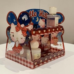 小号小红书可爱卡通粉猫亚克力DIY组装收纳盒文具化妆桌面多功能