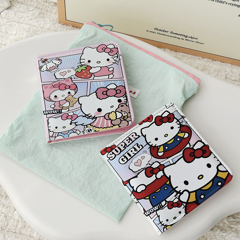 Cute Cat, Cute Cat-Themed Card Holder and Coin Purse Two-In-One for Girls, Creative Cartoon, Simple and Personalized Cute Cat, Cute Cat-Themed Card Holder and Coin Purse Two-In-One for Girls, Creative Cartoon, Simple and Personalized